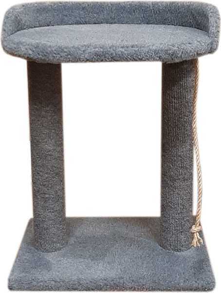 Изображение товара Лежанка-когтеточка Cat House С овальной полкой Лайт 0.55 (ковролин серый)