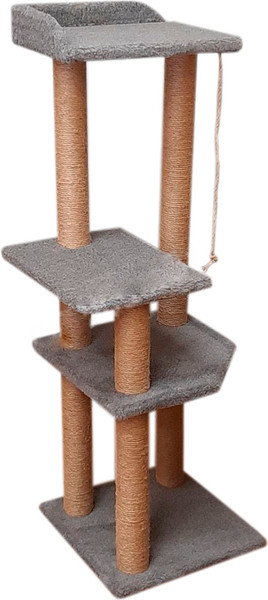 Изображение товара Комплекс для кошек Cat House Чудо 1.30 (джут серый)