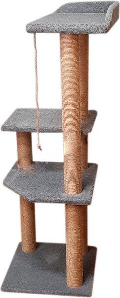 Изображение товара Комплекс для кошек Cat House Чудо 1.30 (джут серый)