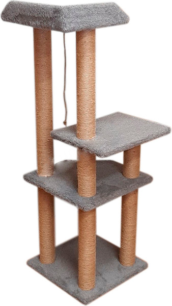 Изображение товара Комплекс для кошек Cat House Чудо 1.30 (джут серый)