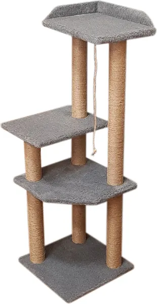 Изображение товара Комплекс для кошек Cat House Чудо 1.30 (джут серый)