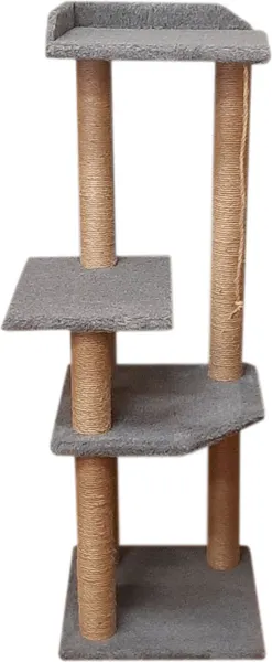 Изображение товара Комплекс для кошек Cat House Чудо 1.30 (джут серый)