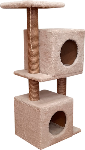 Изображение товара Комплекс для кошек Cat House Дуплекс 0.95 (джут бежевый)