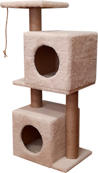 Изображение товара Комплекс для кошек Cat House Дуплекс 0.95 (джут бежевый)