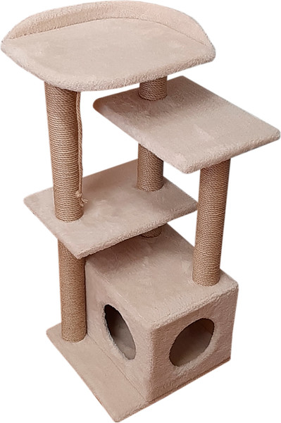 Изображение товара Комплекс для кошек Cat House Акация 1.00 (джут бежевый)