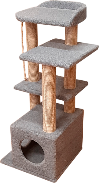 Изображение товара Комплекс для кошек Cat House Акация 1.00 (джут серый)