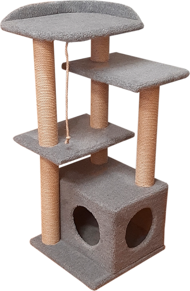 Изображение товара Комплекс для кошек Cat House Акация 1.00 (джут серый)