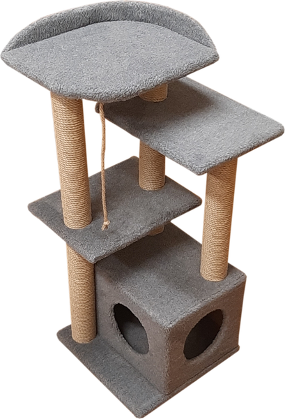 Изображение товара Комплекс для кошек Cat House Акация 1.00 (джут серый)