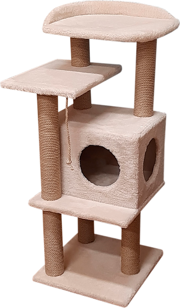 Изображение товара Комплекс для кошек Cat House Сирень 1.08 (джут бежевый)