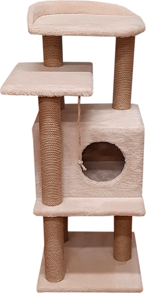 Изображение товара Комплекс для кошек Cat House Сирень 1.08 (джут бежевый)