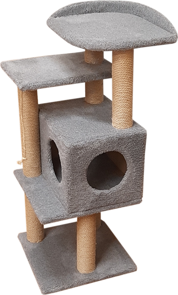 Изображение товара Комплекс для кошек Cat House Сирень 1.08 (джут серый)