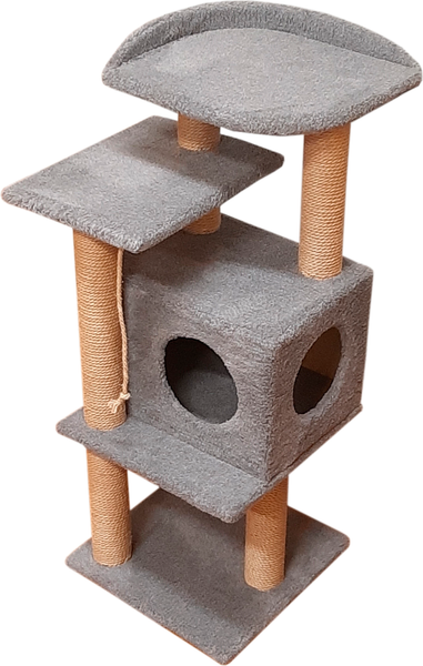 Изображение товара Комплекс для кошек Cat House Сирень 1.08 (джут серый)