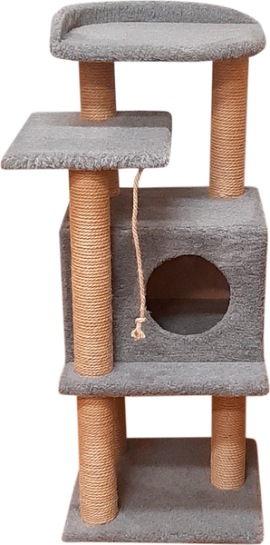 Изображение товара Комплекс для кошек Cat House Сирень 1.08 (джут серый)