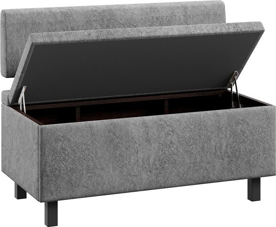 Изображение товара Скамья ТриЯ Брайтон прямая 100 (венге цаво/Wellmart Silver)