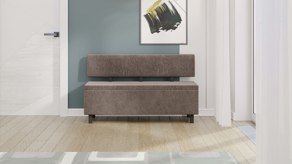 Изображение товара Скамья ТриЯ Брайтон прямая 130 (венге цаво/Wellmart Latte)