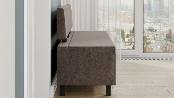 Изображение товара Скамья ТриЯ Брайтон прямая 130 (венге цаво/Wellmart Latte)