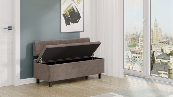 Изображение товара Скамья ТриЯ Брайтон прямая 130 (венге цаво/Wellmart Latte)