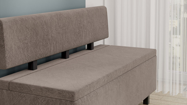 Изображение товара Скамья ТриЯ Брайтон прямая 130 (венге цаво/Wellmart Latte)