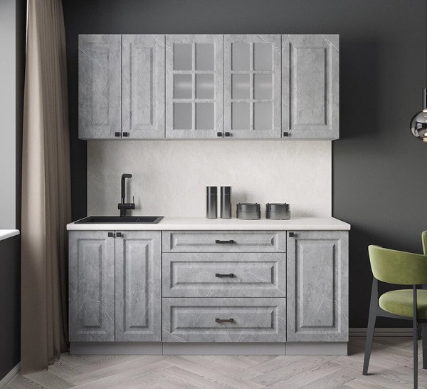 Изображение товара Кухонный гарнитур Интерлиния Мила Деко 1.8Б (керамика/керамика/опал светлый)