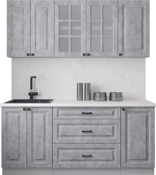 Изображение товара Кухонный гарнитур Интерлиния Мила Деко 1.8Б (керамика/керамика/опал светлый)