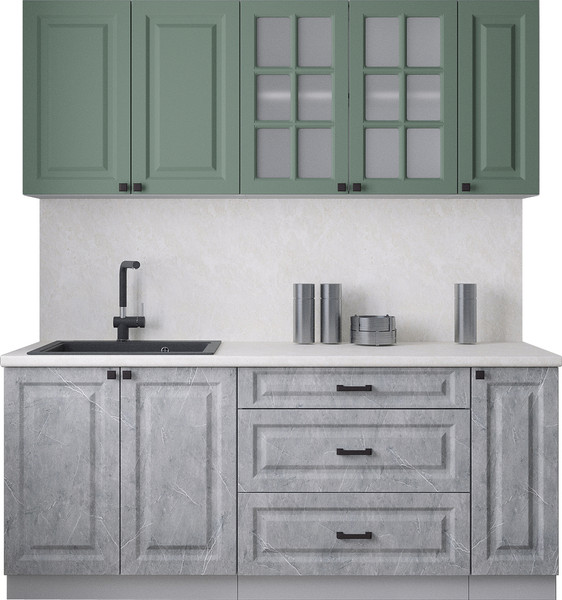 Изображение товара Кухонный гарнитур Интерлиния Мила Деко 1.9Б (керамика/мята/опал светлый)