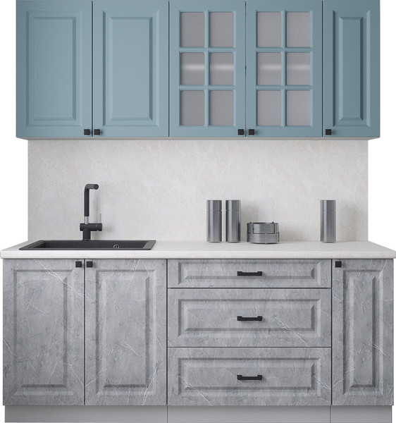 Изображение товара Кухонный гарнитур Интерлиния Мила Деко 1.9Б (керамика/океан/опал светлый)