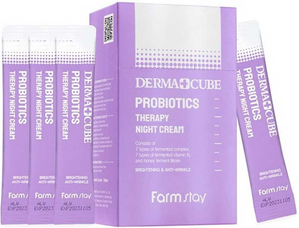 Изображение товара Крем для лица FarmStay Dermacube Probiotics Therapy Night Cream (20 саше)