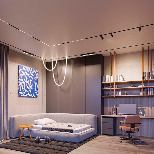 Изображение товара Трековый светильник Arlight MAG-ORIENT-TUBE-ELASTIC-R25-L2500-35W Day4000 BK / 044330