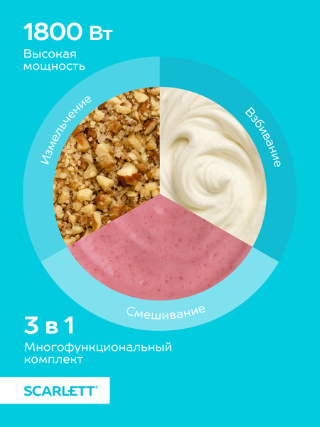 Изображение товара Блендер погружной Scarlett SC-HB42F88 (сталь)