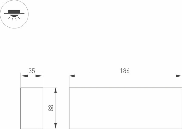 Изображение товара Точечный светильник Arlight SP-ORIENT-SURFACE-TC-S186x35-15W Day4000 BK 30deg / 031863