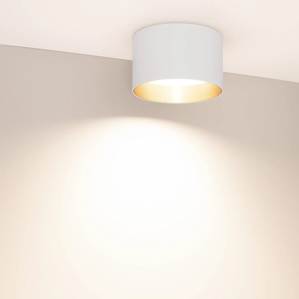 Изображение товара Точечный светильник Arlight SP-BISCOTTO-R140-15W Warm3300-MIX WH-GD 80deg / 054915