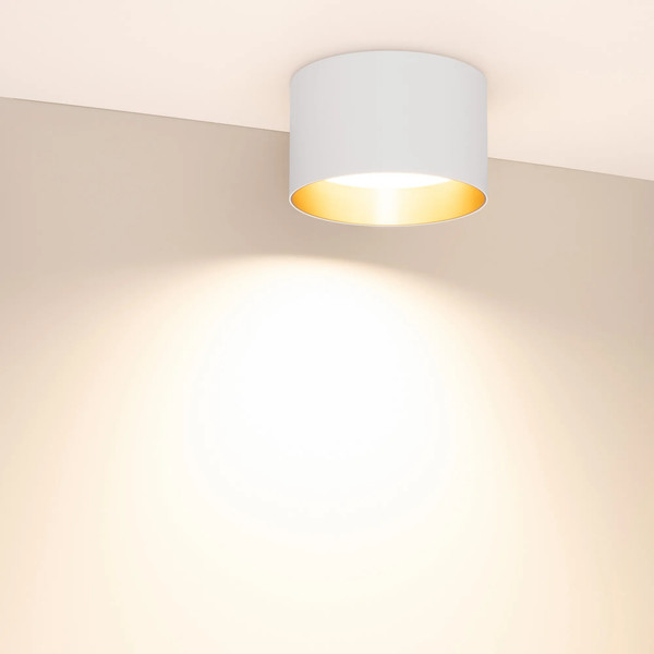 Изображение товара Точечный светильник Arlight SP-BISCOTTO-R140-15W Warm3300-MIX WH-GD 80deg / 054915