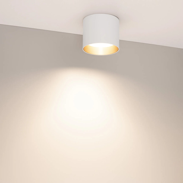 Изображение товара Точечный светильник Arlight SP-BISCOTTO-R90-8W Warm3300-MIX WH-GD 80deg / 054912