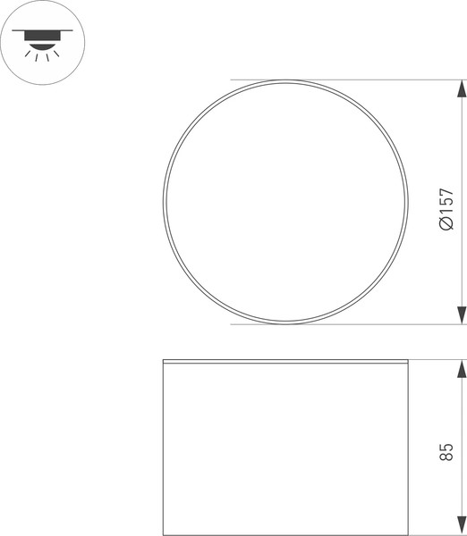Изображение товара Точечный светильник Arlight SP-CYLINDO-R160-18W Warm3000 WH 110deg / 043962