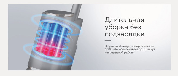 Изображение товара Вертикальный пылесос BQ VCA1006W (серый)