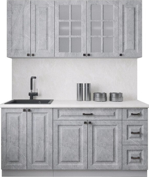 Изображение товара Кухонный гарнитур Интерлиния Мила Деко 1.7А (керамика/керамика/опал светлый)