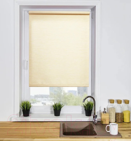 Изображение товара Рулонная штора Lm Decor Кантри LM 51-01 52x160 (светло-бежевый)