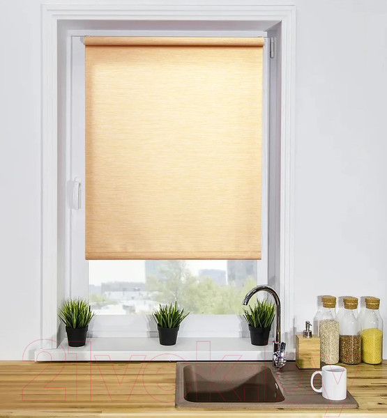 Изображение товара Рулонная штора Lm Decor Кантри LM 51-02 100x160 (темно-бежевый)