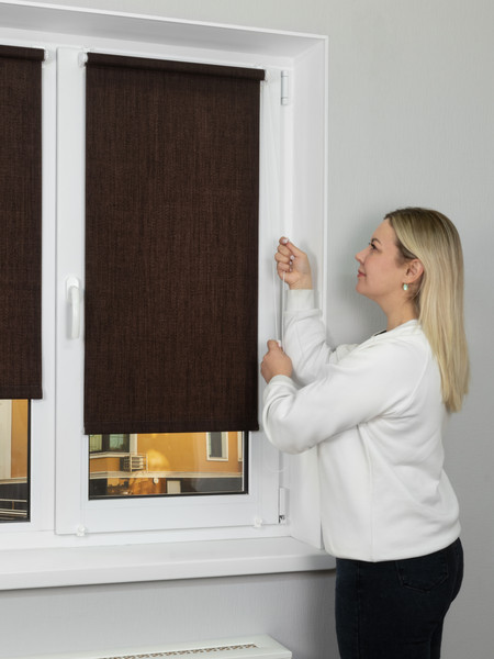 Изображение товара Рулонная штора Lm Decor Урбан LM 40-09 52x160 (темно-коричневый)