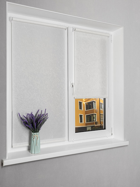 Изображение товара Рулонная штора Lm Decor Жаккард LM 66-01 130x170 (белый)