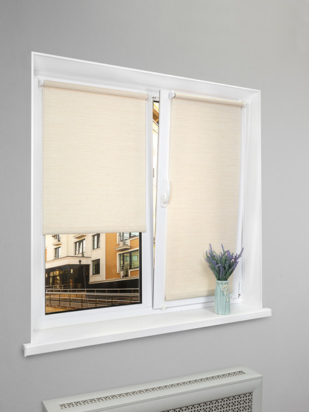 Изображение товара Рулонная штора Lm Decor Жаккард LM 66-02 160x170 (кремовый)
