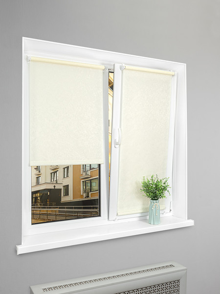 Изображение товара Рулонная штора Lm Decor Жаккард LM 66-02 57x160 (кремовый)