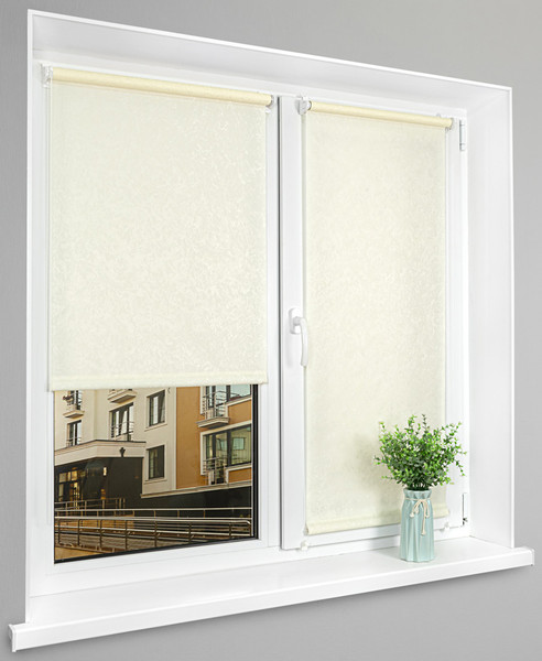 Изображение товара Рулонная штора Lm Decor Жаккард LM 66-02 57x160 (кремовый)