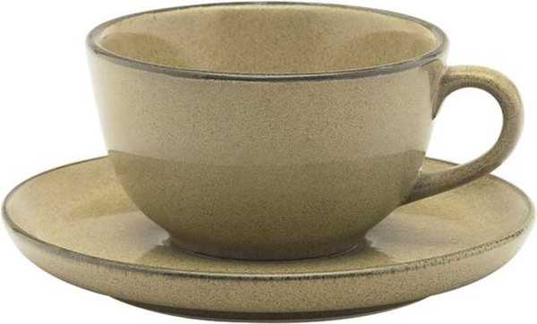 Изображение товара Чашка с блюдцем Oxford Flat Shape Ocre 141354