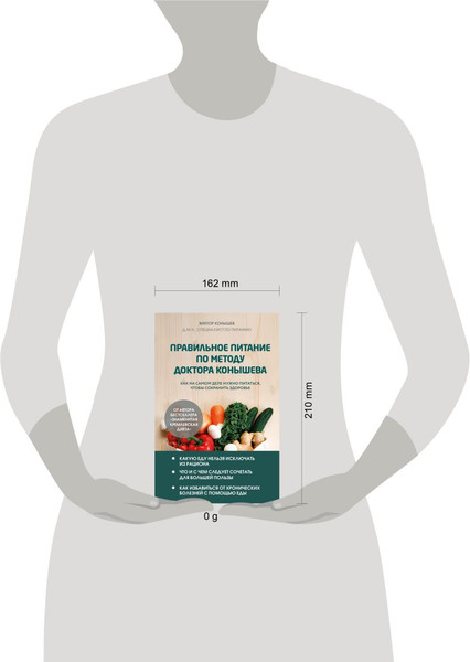 Изображение товара Книга Эксмо Правильное питание по методу доктора Конышева, твердая обложка (Конышев Виктор)