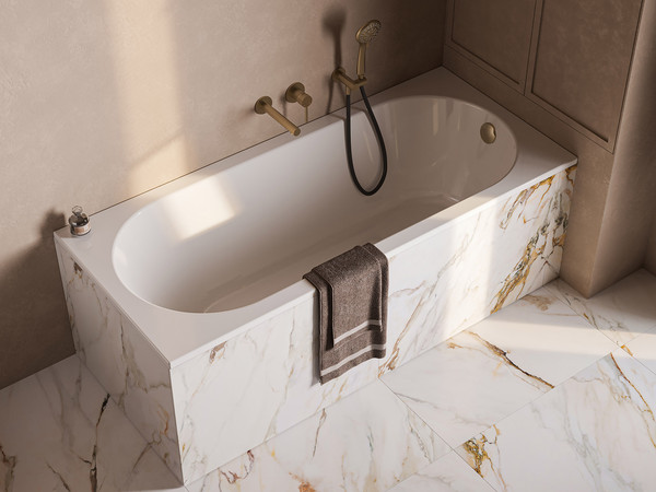 Изображение товара Ванна из искусственного мрамора Belux Борнео 160x70 (18, белый матовый)