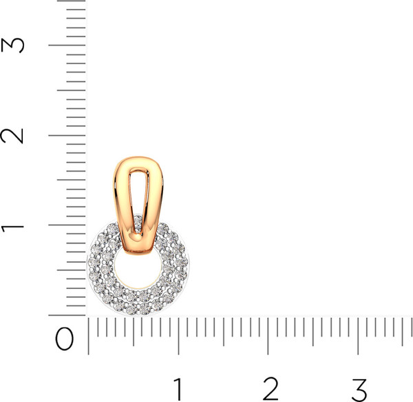 Изображение товара Комплект ювелирных украшений из розового золота ZORKA Серьги 310644.14K.R, подвеска 440369.14K.R, кольцо 280010.9K.R (р.18)