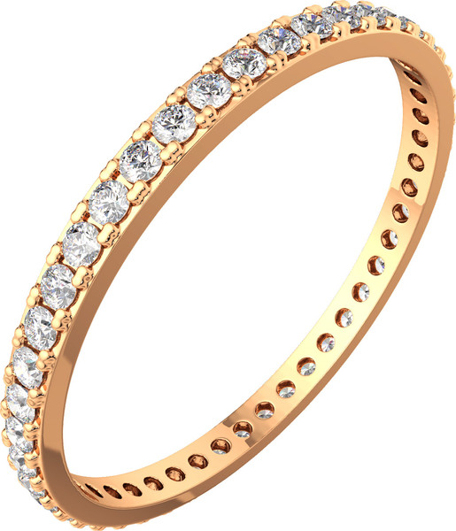 Изображение товара Комплект ювелирных украшений из розового золота ZORKA Серьги 310644.14K.R, подвеска 440369.14K.R, кольцо 280010.9K.R (р.18)