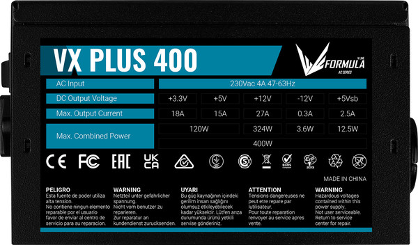 Изображение товара Блок питания для компьютера Formula VX Plus 400