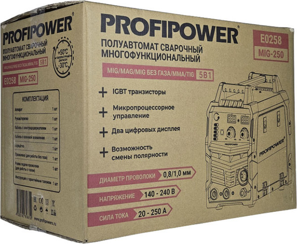 Изображение товара Полуавтомат сварочный Profipower MIG-250 / E0258